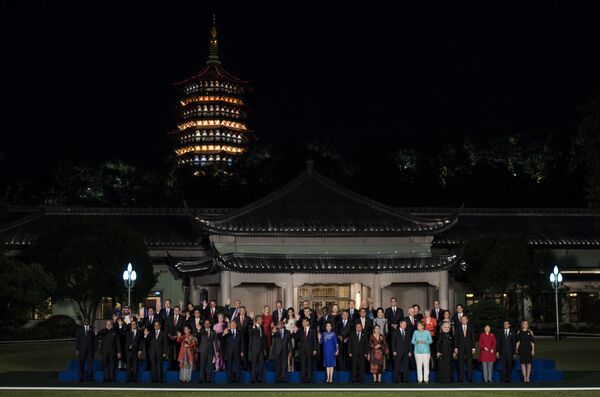 Các lãnh đạo phái đoàn đại biểu quốc gia thành viên G20 ở Hàng Châu - Sputnik Việt Nam