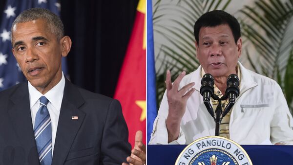 Barack Obama, Rodrigo Duterte - Sputnik Việt Nam