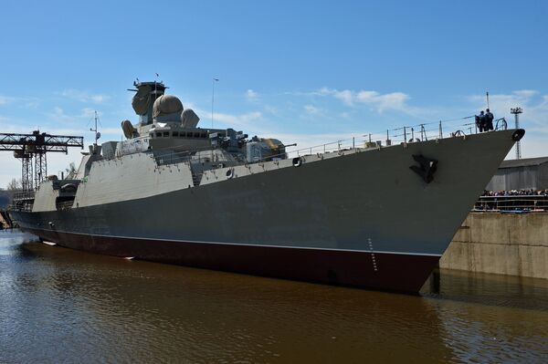 Hạ thủy tàu Gepard 3.9 thứ tư xây dựng cho Hải quân Việt Nam - Sputnik Việt Nam