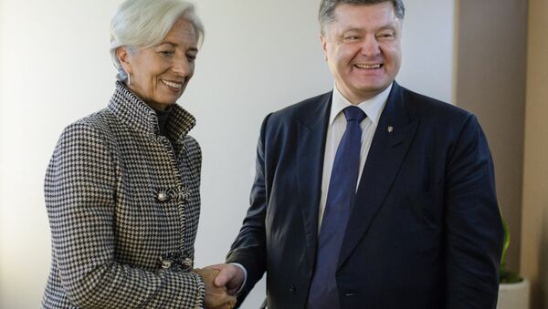 Christine Lagarde, Petro Poroshenko - Sputnik Việt Nam