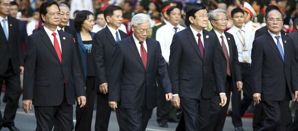 Thủ tướng Việt Nam Nguyễn Tấn Dũng, Tổng bí thư TW ĐCS Việt Nam Nguyễn Phú Trọng, Chủ tịch Việt Nam Trương Tấn Sang và Chủ tịch Quốc hội Nguyễn Sinh Hùng Thủ tướng Việt Nam Nguyễn Tấn Dũng, Tổng bí thư TW ĐCS Việt Nam Nguyễn Phú Trọng, Chủ tịch Việt Nam Trương Tấn Sang và Chủ tịch Quốc hội Nguyễn Sinh Hùng - Sputnik Việt Nam