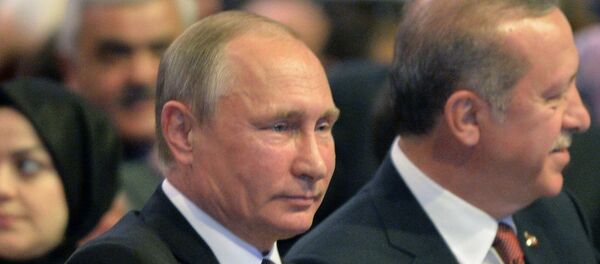 Vladimir Putin và Recep Tayyip Erdogan tại Đại hội Năng lượng thế giới - Sputnik Việt Nam