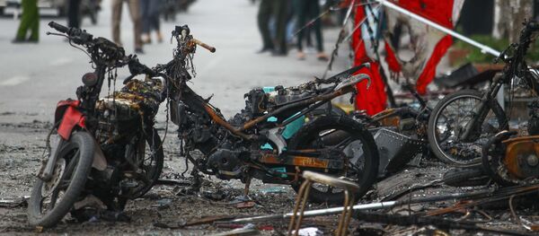 Hậu quả đám cháy tại một quán karaoke ở Hà Nội Hậu quả đám cháy tại một quán karaoke ở Hà Nội - Sputnik Việt Nam