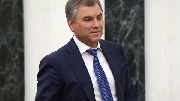 Chủ tịch Duma Quốc gia Nga, ông Vyacheslav Volodin  - Sputnik Việt Nam