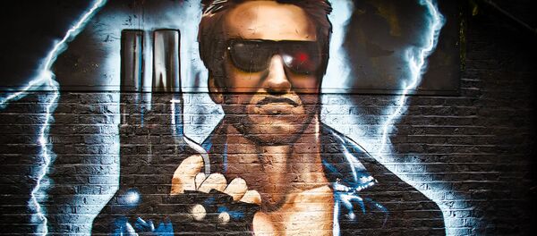 Рисунок, изображающий Арнольда Шварценеггера в фильме Терминатор - Sputnik Việt Nam