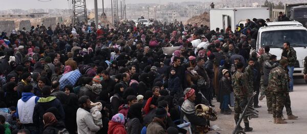 Sơ tán khỏi Aleppo, Syria - Sputnik Việt Nam