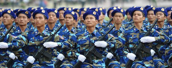 Cảnh sát biển Việt Nam trong cuộc diễu hành ngày hội - Sputnik Việt Nam