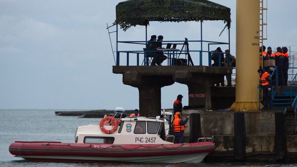 Công việc tìm kiếm và cứu hộ vụ tai nạn máy bay Tu-154 của Bộ Quốc phòng ngoài khơi vùng Biển Đen - Sputnik Việt Nam