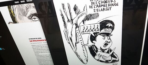 Biếm họa của Charlie Hebdo về vụ tai nạn máy bay Tu-154 Biếm họa của Charlie Hebdo về vụ tai nạn máy bay Tu-154 - Sputnik Việt Nam