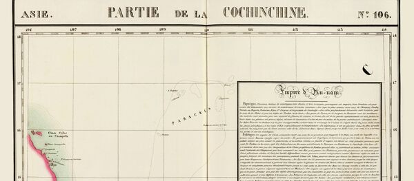 Tấm bản đồ có tên Francois-Mitterrand do nhà địa lý người Bỉ Philipe Vandemaelen hoàn thành năm 1827. - Sputnik Việt Nam