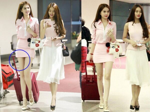 Những tưởng bức hình này được paparazzi chụp tự nhiên, song nhìn kĩ, nhiều người nhận ra đôi chân của người đẹp đã bị bóp lại đến biến dạng - Sputnik Việt Nam