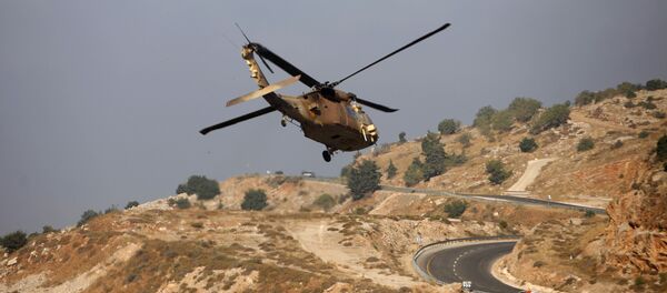 Máy bay trực thăng quân sự của Israel trên cao nguyên Golan - Sputnik Việt Nam