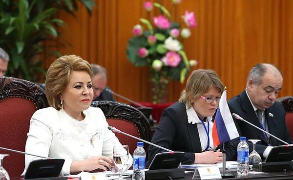 Chủ tịch Quốc hội Việt Nam Nguyễn Thị Kim Ngân tiếp bà Valentina Matvienko  - Sputnik Việt Nam