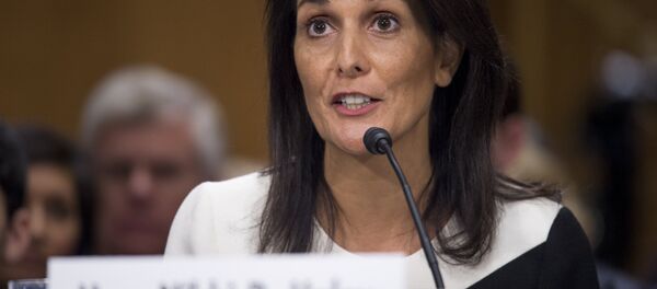 South Carolina Governor Nikki Haley testifies during her confirmation hearing for US Ambassador to the United Nations (UN) before the Senate Foreign Relations committee on Capitol Hill in Washington, DC - Sputnik Việt Nam