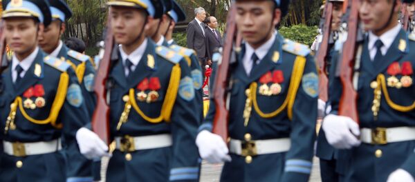 Đội danh dự tại lễ đón tiếp Thủ tướng Singapore Lý Hiển Long. - Sputnik Việt Nam