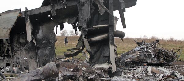 Chuyên gia Hà Lan thu thập mảnh máy bay Boeing của Malaysia ở Đông Ukraine - Sputnik Việt Nam