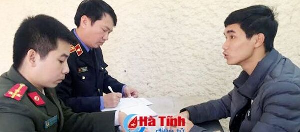 Nguyễn Văn Hóa tại cơ quan điều tra. Nguyễn Văn Hóa tại cơ quan điều tra. - Sputnik Việt Nam