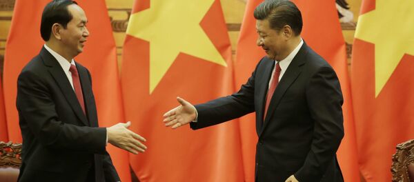 Chủ tịch Trần Đại Quang và Chủ tịch Tập Cận Bình trong cuộc họp tại Bắc Kinh Chủ tịch Trần Đại Quang và Chủ tịch Tập Cận Bình trong cuộc họp tại Bắc Kinh - Sputnik Việt Nam