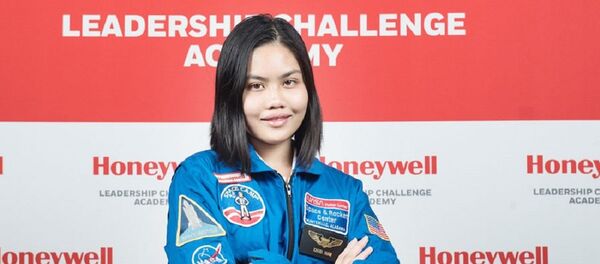 Nữ sinh Nhâm Bảo Khanh đến từ trường THPT Nguyễn Tất Thành, Hà Nội. Nữ sinh Nhâm Bảo Khanh đến từ trường THPT Nguyễn Tất Thành, Hà Nội. - Sputnik Việt Nam