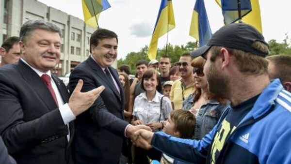 ông Poroshenko và ông Saakashvili - Sputnik Việt Nam