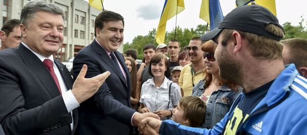 ông Poroshenko và ông Saakashvili - Sputnik Việt Nam
