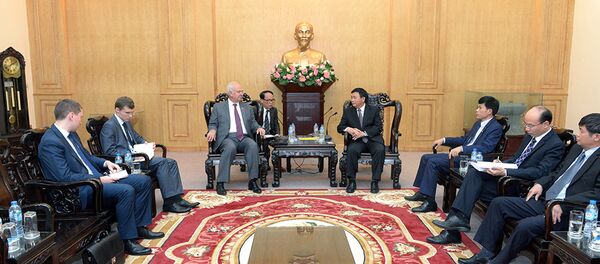 GS,TS Nguyễn Xuân Thắng, Giám đốc Học viện chủ trì buổi tiếp - Sputnik Việt Nam