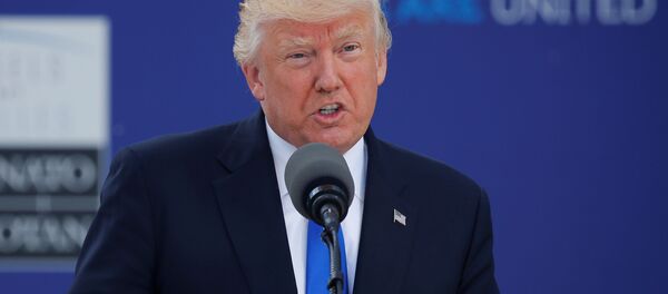 U.S. President Donald Trump speaks at the start of the NATO summit at their new headquarters in Brussels, Belgium, May 25, 2017 U.S. President Donald Trump speaks at the start of the NATO summit at their new headquarters in Brussels, Belgium, May 25, 2017 - Sputnik Việt Nam