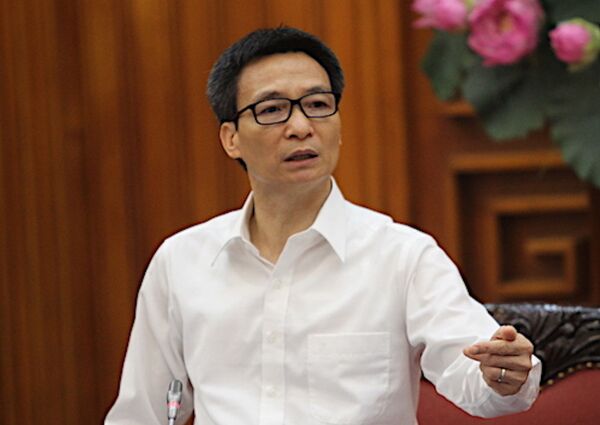 Phó thủ tướng Vũ Đức Đam phát biểu tại cuộc làm việc. Ảnh: Vinh An - Sputnik Việt Nam