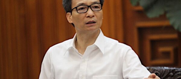 Phó thủ tướng Vũ Đức Đam phát biểu tại cuộc làm việc. Ảnh: Vinh An - Sputnik Việt Nam