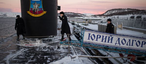 Tàu ngầm hạt nhân Yury Dolgoruky Hạm đội Phương Bắc — trong căn cứ vùng Murmansk. - Sputnik Việt Nam