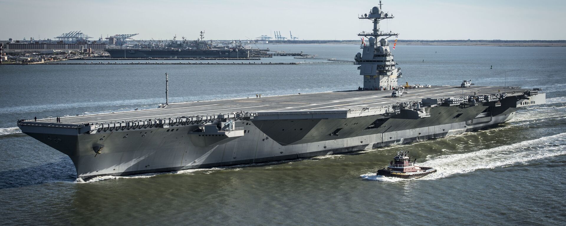 Hải quân Hoa Kỳ tiếp nhận hàng không mẫu hạm đắt giá nhất thế giới làm vũ khí (USS Gerald R. Ford) - Sputnik Việt Nam, 1920, 24.08.2019