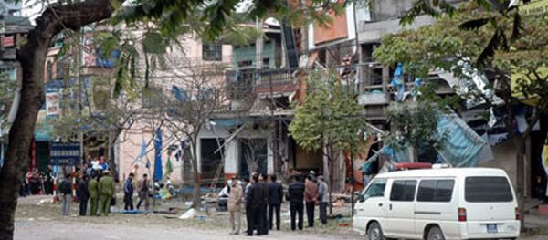 Hiện trường vụ nổ trước nhà Giám đốc Công an tỉnh Thái Nguyên - Sputnik Việt Nam