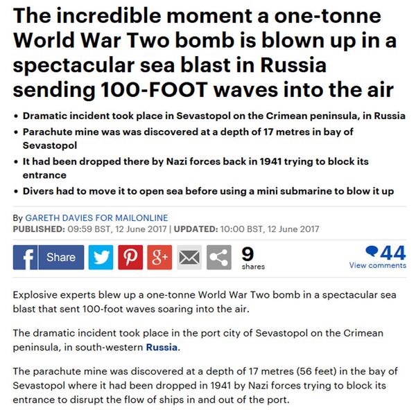 Screenshot từ Daily Mail - Sputnik Việt Nam