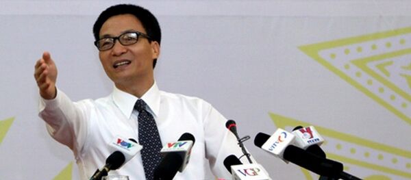 Hình ảnh quen thuộc của ông Vũ Đức Đam ở các phiên họp báo thường kỳ của Chính phủ khi ông giữ chức Bộ trưởng, Chủ nhiệm VPCP Hình ảnh quen thuộc của ông Vũ Đức Đam ở các phiên họp báo thường kỳ của Chính phủ khi ông giữ chức Bộ trưởng, Chủ nhiệm VPCP - Sputnik Việt Nam