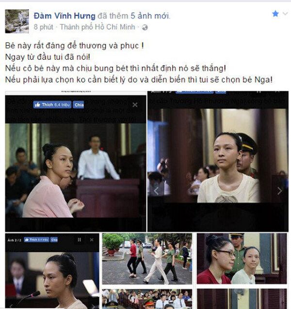 Dòng chia sẻ của Đàm Vĩnh Hưng sau phiên xử lần 3 Hoa hậu Phương Nga thu hút sự chú ý của cộng đồng. Sau đó, người hâm mộ không còn thấy hình ảnh và lời chia sẻ của giọng ca Biển tình về Phương Nga trên facebook nhưng không ít fan đã kịp chụp lại. - Sputnik Việt Nam