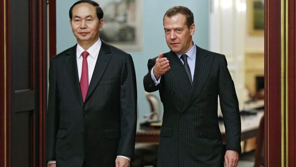 Thủ tướng Dmitry Medvedev gặp Chủ tịch nước Việt Nam Trần Đại Quang - Sputnik Việt Nam