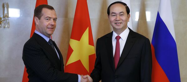Thủ tướng Dmitry Medvedev gặp Chủ tịch nước Việt Nam Trần Đại Quang Thủ tướng Dmitry Medvedev gặp Chủ tịch nước Việt Nam Trần Đại Quang - Sputnik Việt Nam