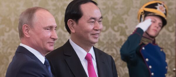 Cuộc hội đàm giữa hai nhà lãnh đạo Vladimir Putin và Trần Đại Quang trong điện Kremlin - Sputnik Việt Nam