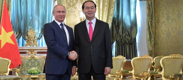 Cuộc hội đàm giữa hai nhà lãnh đạo Vladimir Putin và Trần Đại Quang trong điện Kremlin - Sputnik Việt Nam