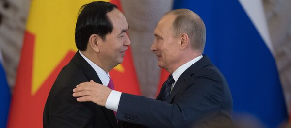 Cuộc hội đàm giữa hai nhà lãnh đạo Vladimir Putin và Trần Đại Quang trong điện Kremlin - Sputnik Việt Nam