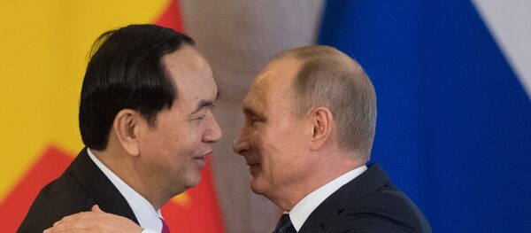 Cuộc hội đàm giữa hai nhà lãnh đạo Vladimir Putin và Trần Đại Quang trong điện Kremlin - Sputnik Việt Nam