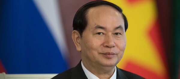 Chủ tịch CHXHCN Việt Nam Trần Đại Quang trong cuộc họp báo về kết quả hội đàm Nga-Việt. Chủ tịch CHXHCN Việt Nam Trần Đại Quang trong cuộc họp báo về kết quả hội đàm Nga-Việt. - Sputnik Việt Nam