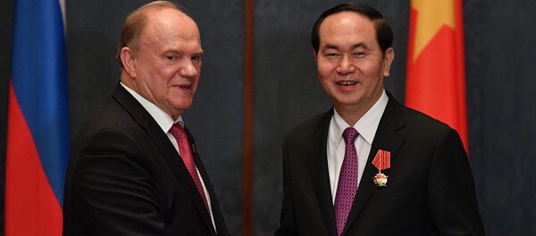 Ngày 29 tháng Sáu lãnh đạo Đảng Cộng sản Nga G.A. Zyuganov đã gặp Chủ tịch Việt Nam Trần Đại Quang. - Sputnik Việt Nam