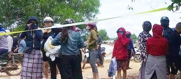 Hiện trường phát hiện thi thể cháu bé. Ảnh Nông nghiệp VN - Sputnik Việt Nam