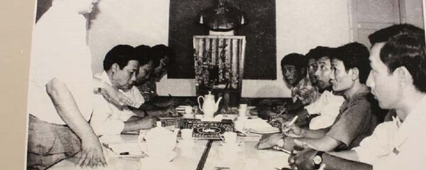 Ban chuyên án LH90 của Tổng cục An ninh họp bàn kế hoạch đấu tranh chống “Chiến dịch Đông Xuân” của tổ chức phản động “Liên đảng Cách mạng Việt Nam”, tháng 2/1993. - Sputnik Việt Nam