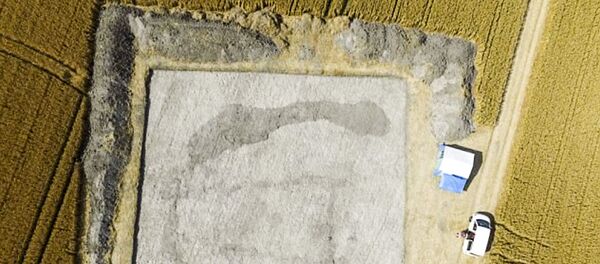 Снимок кургана Дом мертвых с дрона в английском графстве Уилтшир - Sputnik Việt Nam