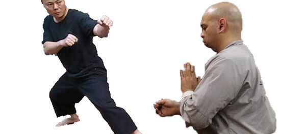 Đoàn Bảo Châu và Võ sư Pierre Francois Flores - Sputnik Việt Nam