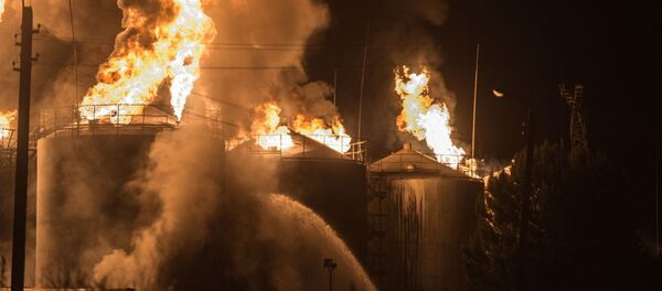 Cháy cơ sở dầu mỏ ở tỉnh Kiev - Sputnik Việt Nam