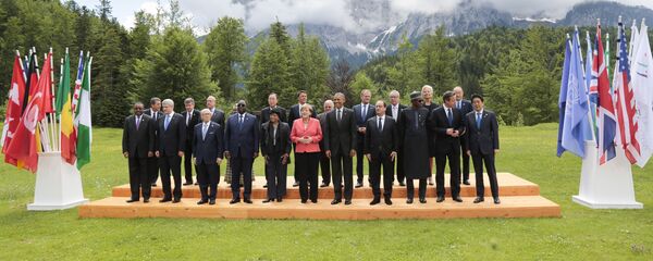 Tấm ảnh chụp chung các lãnh đạo G-7 gần lâu đài Elmau, Đức - Sputnik Việt Nam