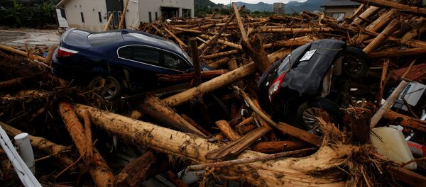 Hậu quả bão tại thành phố Asakura (vùng Fukuoka) của Nhật Bản. Hậu quả bão tại thành phố Asakura (vùng Fukuoka) của Nhật Bản. - Sputnik Việt Nam